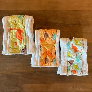 ⚡️3/$20 Set of 3 Burp Cloths - baby - dinosaur themed